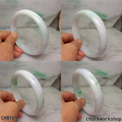 Upper arm lavender jade bangle, exlarge lavender jade bangle