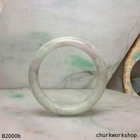 Lavender mix light green jade bangle
