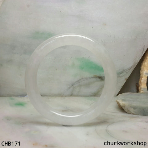Icy pale lavender jade bangle