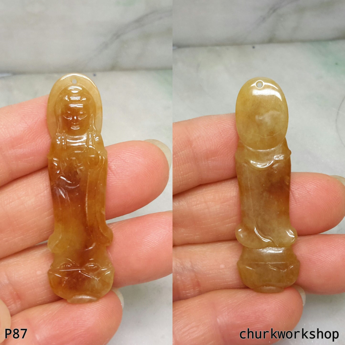 Red jade lady Buddha, jade Buddha, Buddha pendant