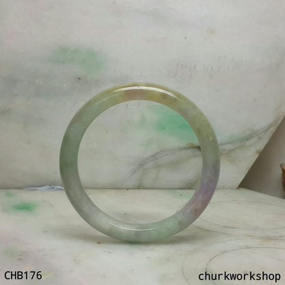 Multi color lavender jade bangle
