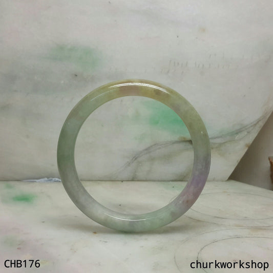 Multi color lavender jade bangle