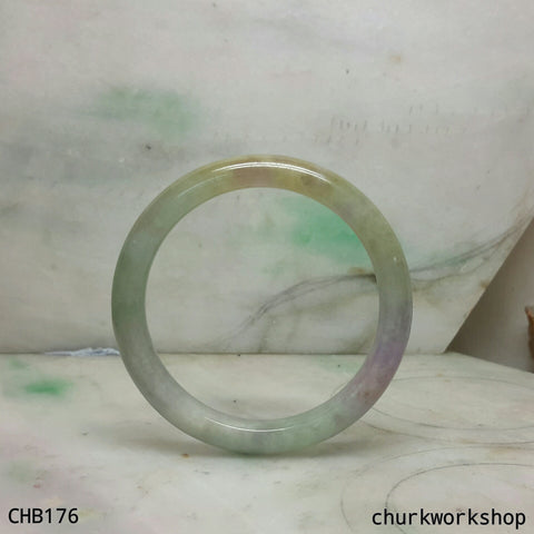 Multi color lavender jade bangle