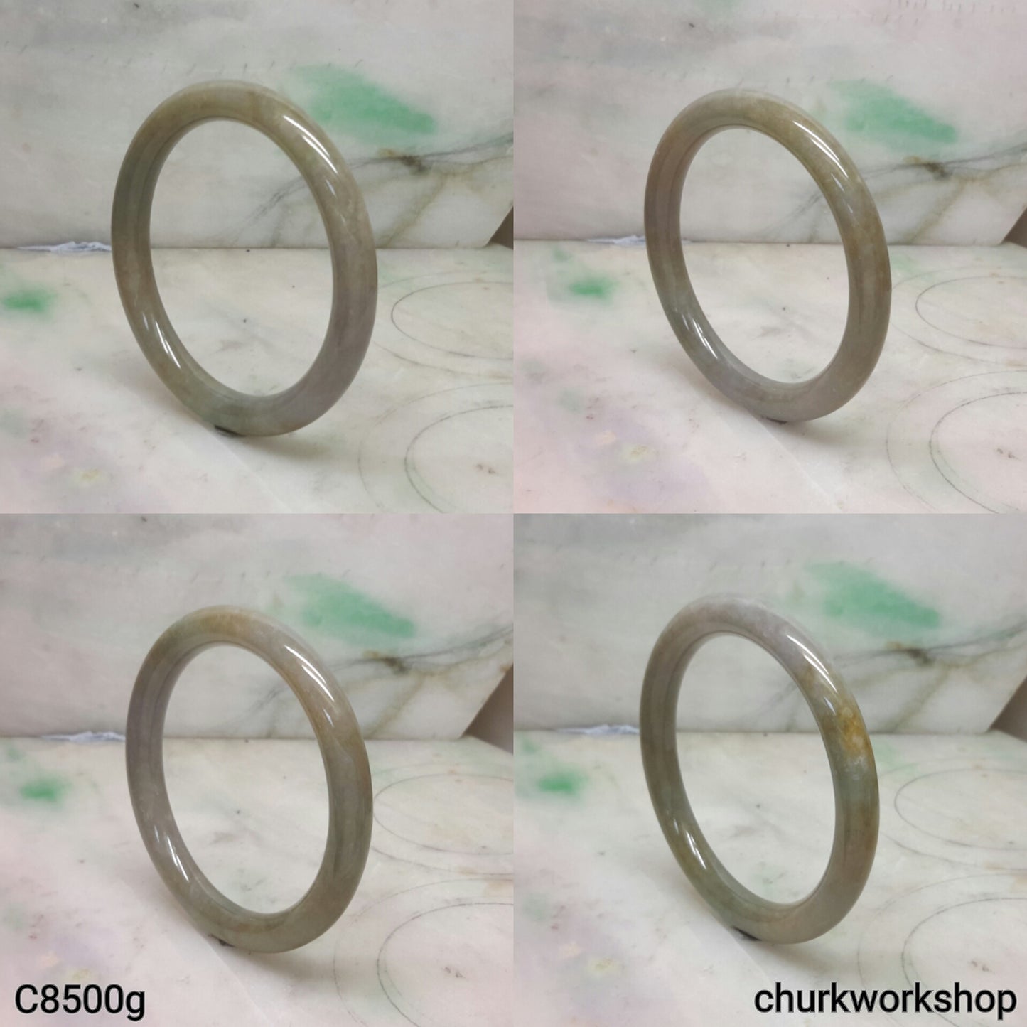 Grayish lavender jade bangle