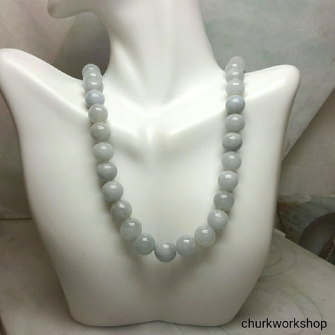Lavender jade beads necklace