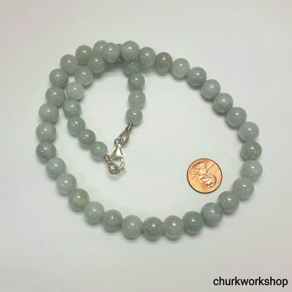 Lavender jade beads necklace
