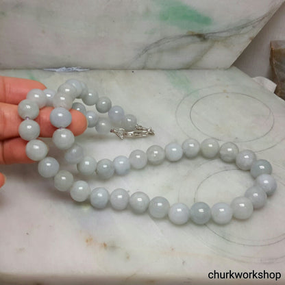 Lavender jade beads necklace