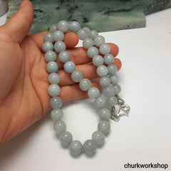 Lavender jade beads necklace