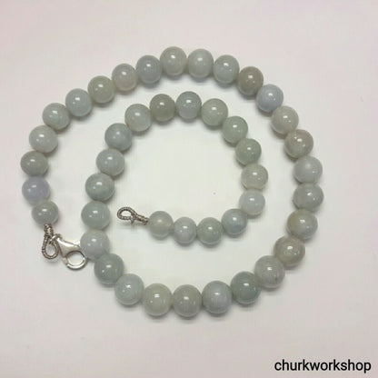 Lavender jade beads necklace