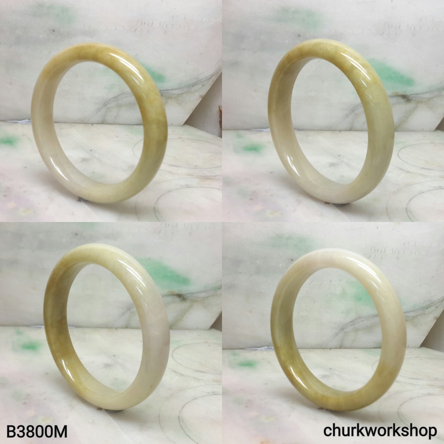 Yellow jade bangle