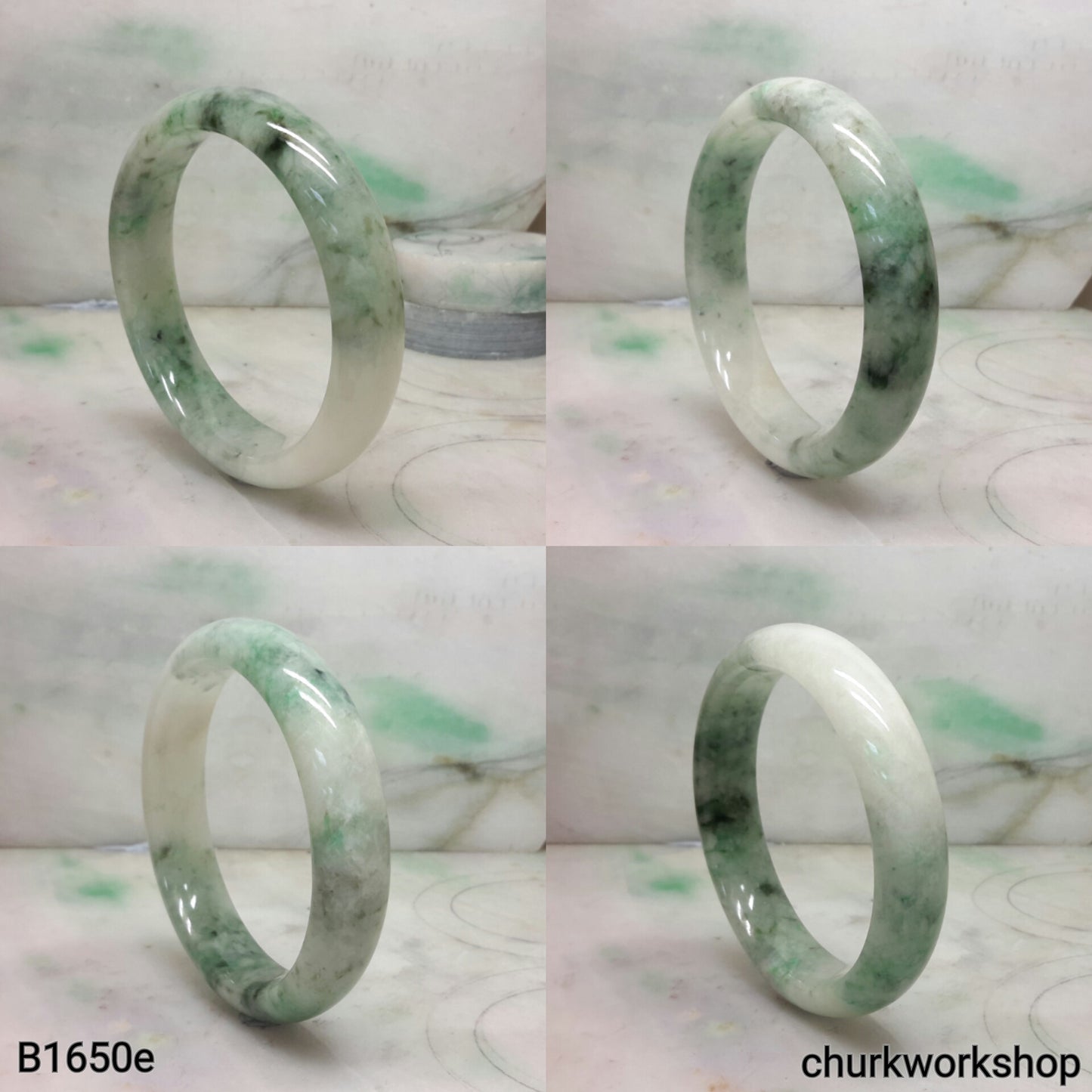 Reserved  Spinach green jade bangle
