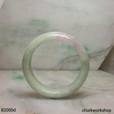 Light green mix lavender jade bangle