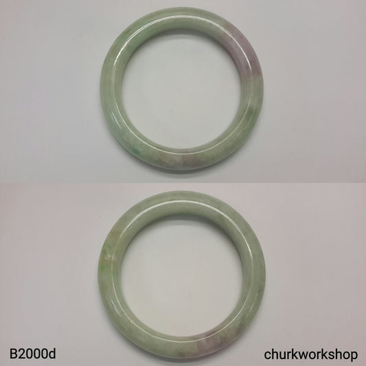 Light green mix lavender jade bangle