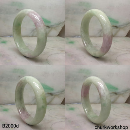 Light green mix lavender jade bangle