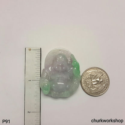 Jade happy Buddha pendant