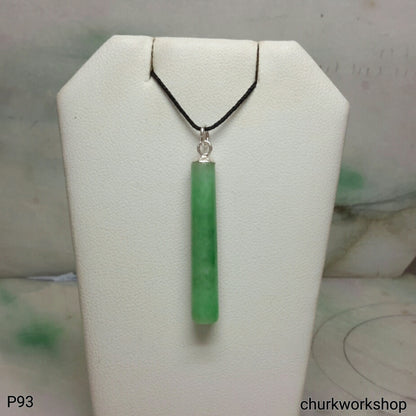 Green jade pendant, green jade cylinder