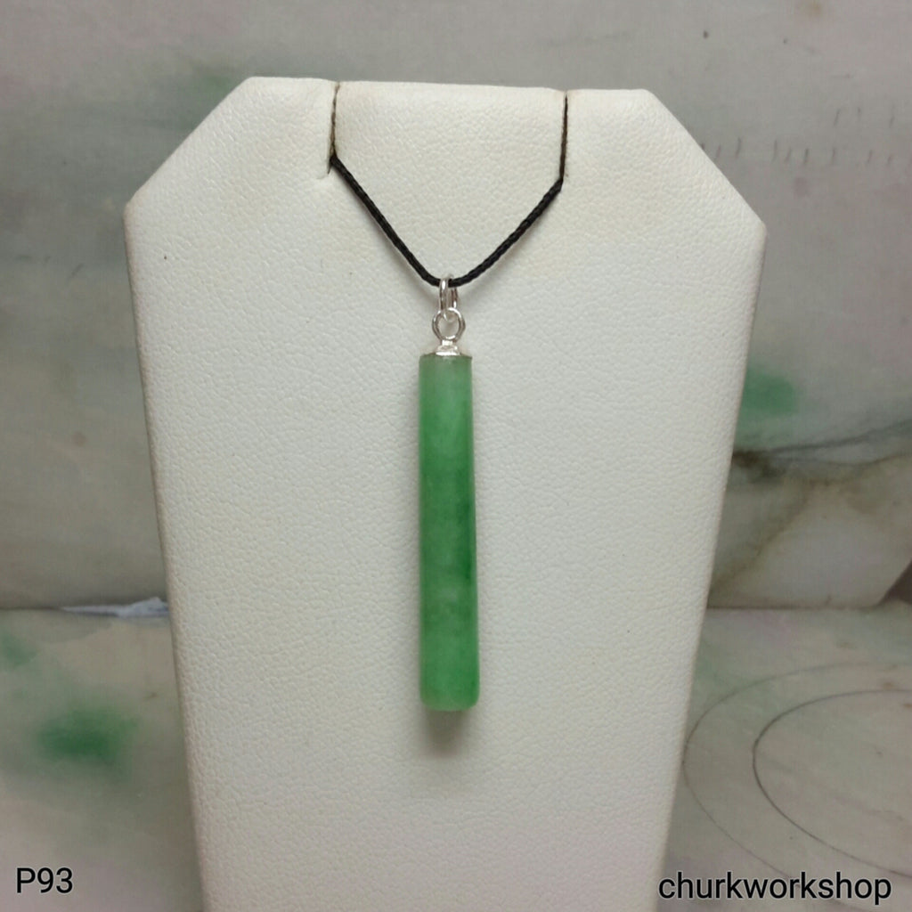 Green jade pendant, green jade cylinder