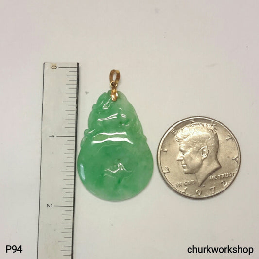 Light apple green jade pendant