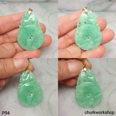 Light apple green jade pendant