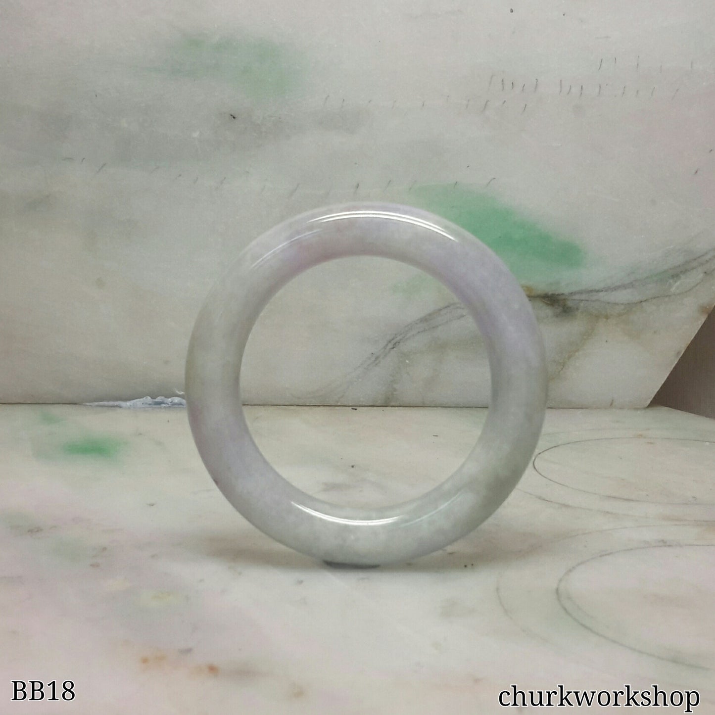 Lavender baby jade bangle