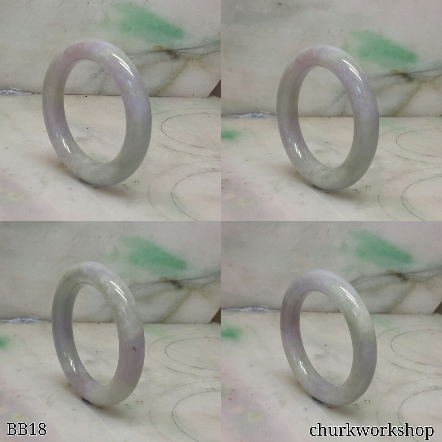 Lavender baby jade bangle