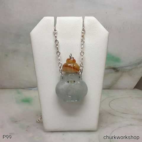Essential oil diffuser jade necklace