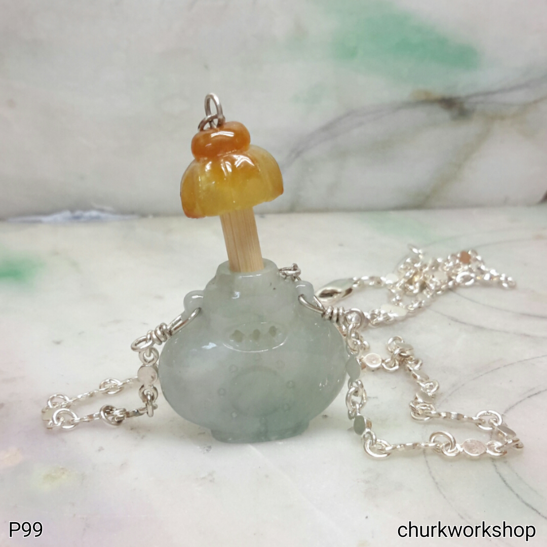 Essential oil diffuser jade necklace