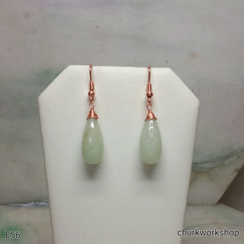 Rain drop earrings, copper earrings