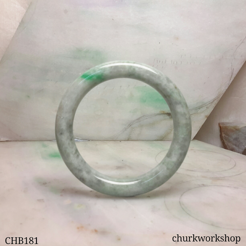 Grayish green jade bangle