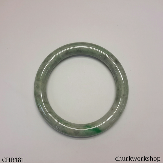 Grayish green jade bangle