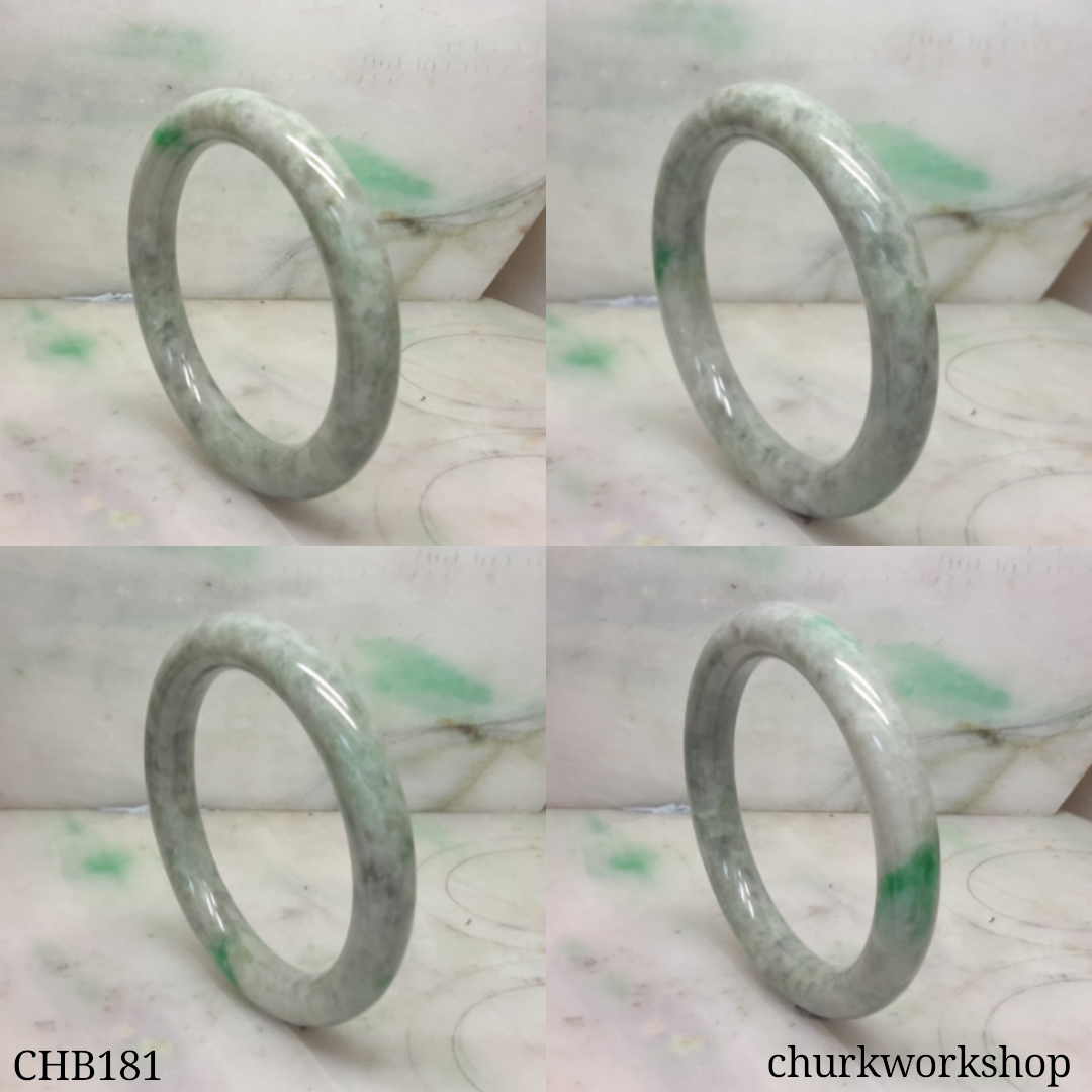 Grayish green jade bangle