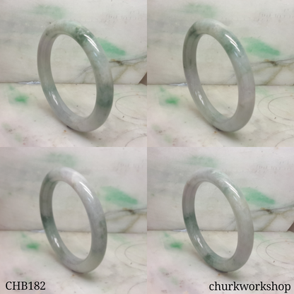 Large bluish green jade bangle