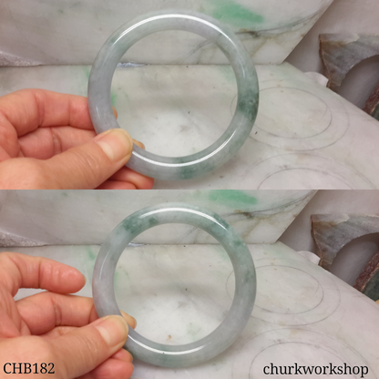 Large bluish green jade bangle