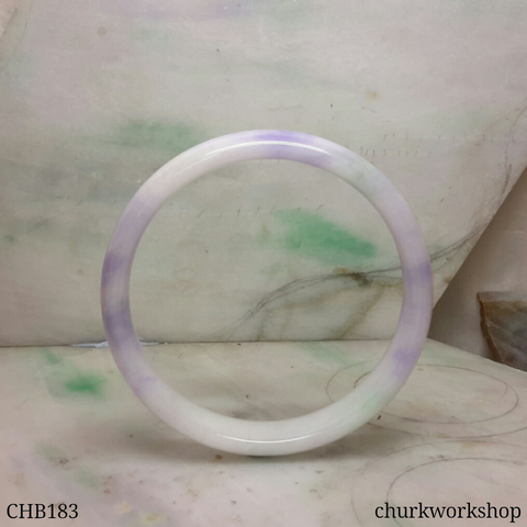 Upper arm lavender jade bangle, exlarge lavender jade bangle