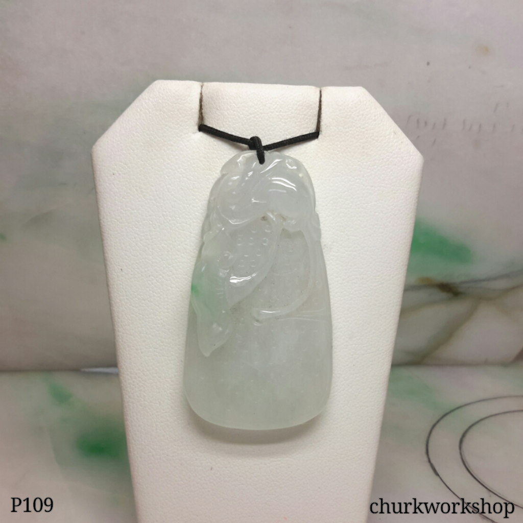 White jade carved pendant