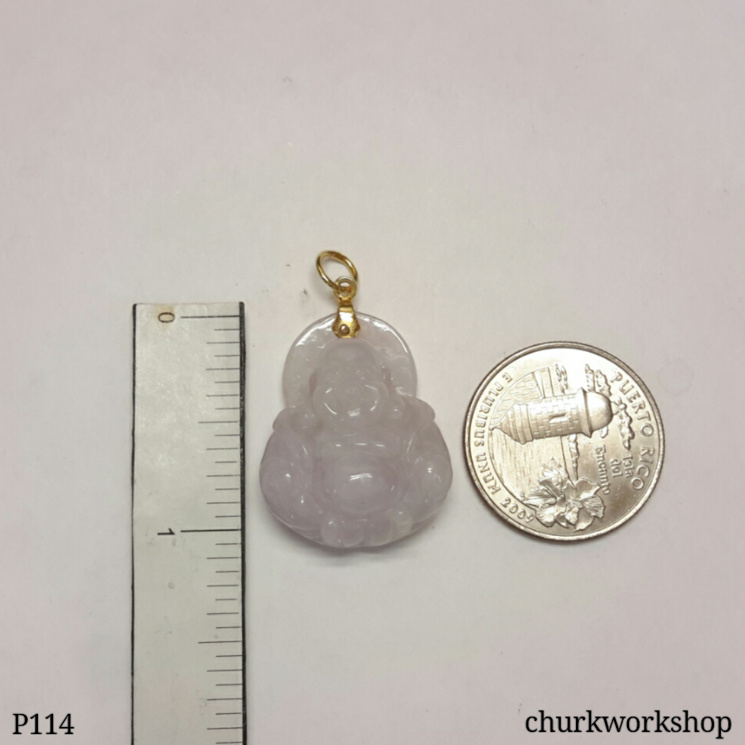 Lavender jade happy Buddha