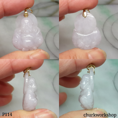 Lavender jade happy Buddha