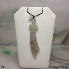 Jade sword pendant