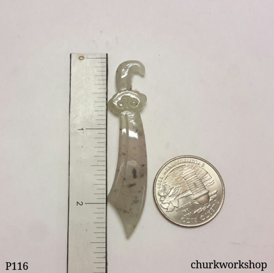 Jade sword pendant