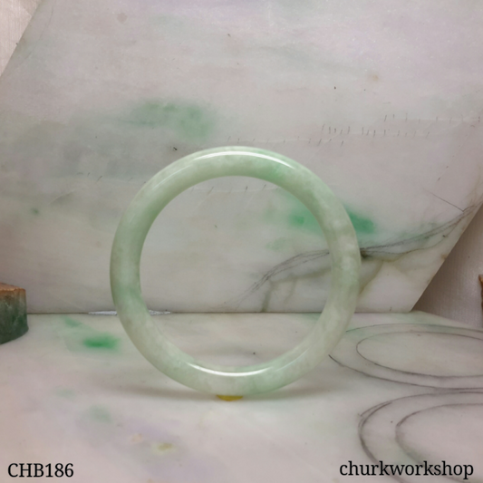 Pale green jade bangle
