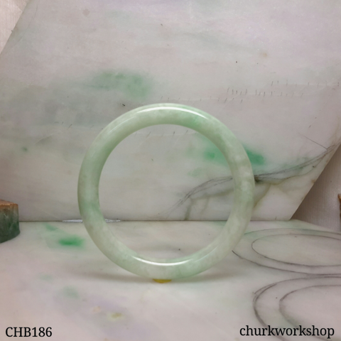 Pale green jade bangle