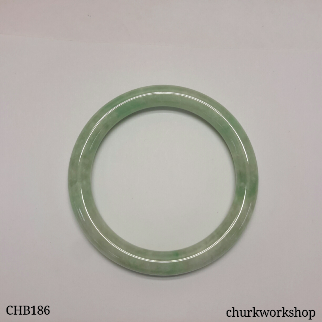 Pale green jade bangle