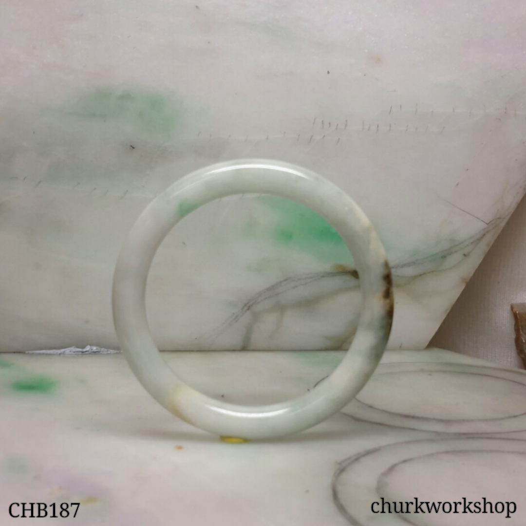 Small multi color jade bangle