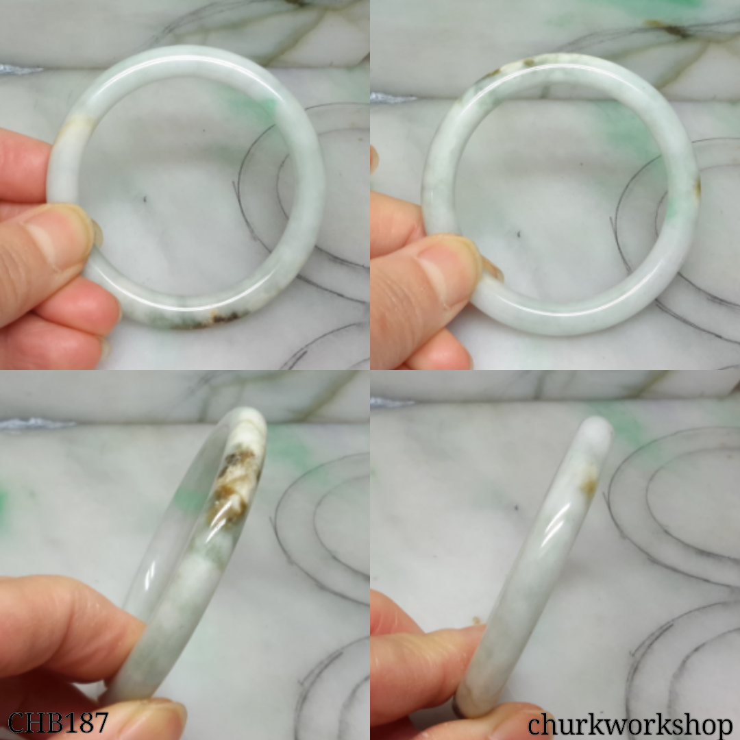 Small multi color jade bangle