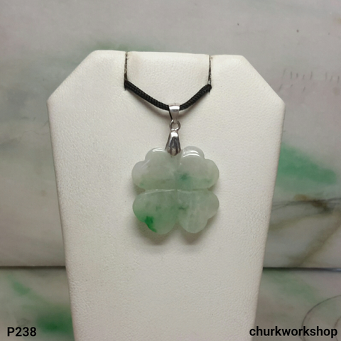Jade lucky leaf pendant