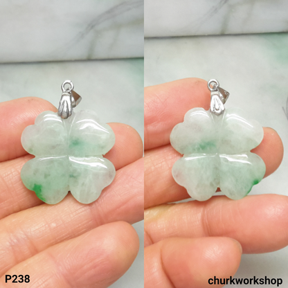 Jade lucky leaf pendant