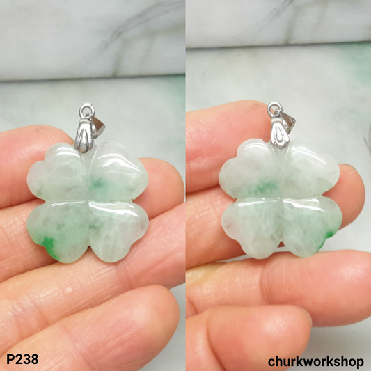 Jade lucky leaf pendant