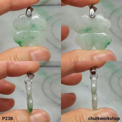 Jade lucky leaf pendant