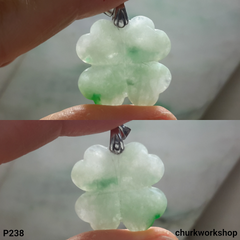 Jade lucky leaf pendant