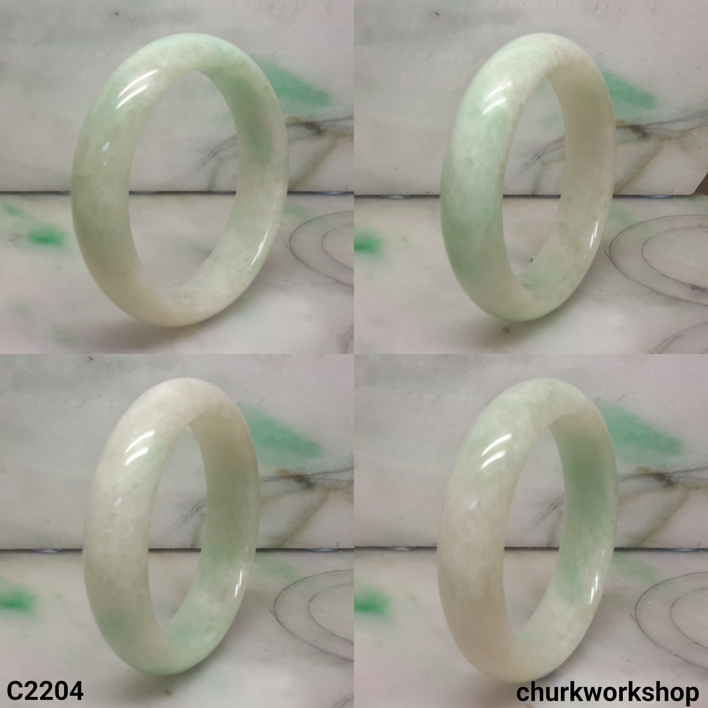 White base jade bangle